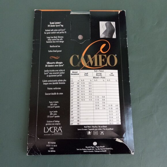 Cameo Panty Hose Stocking 70's Tall Linen Vintage Pantyhose Hosiery Dead Stock - Picture 9 of 10